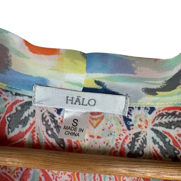 Womens Chiffon Paisley Sleeveless Top Size Small Boho Hippie Colorful Flowy - Picture 6 of 9